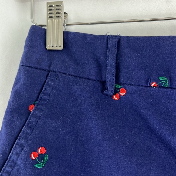 Jones and Company Navy Cotton Shorts w/ Cherries - Picture 3 of 7